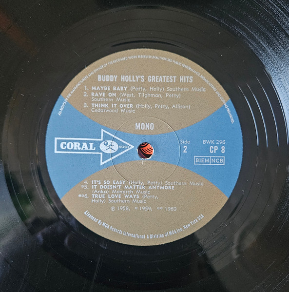 Buddy Holly - Greatest Hits - Used Vinyl Record image 4