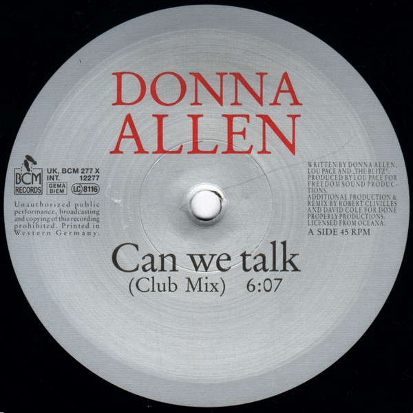 Donna Allen - Can We Talk - Used Vinyl Record 12" image 3