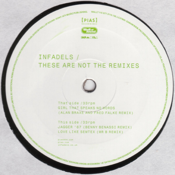 Infadels - se Are Not The Remixes - Used Vinyl Record 12" image 3
