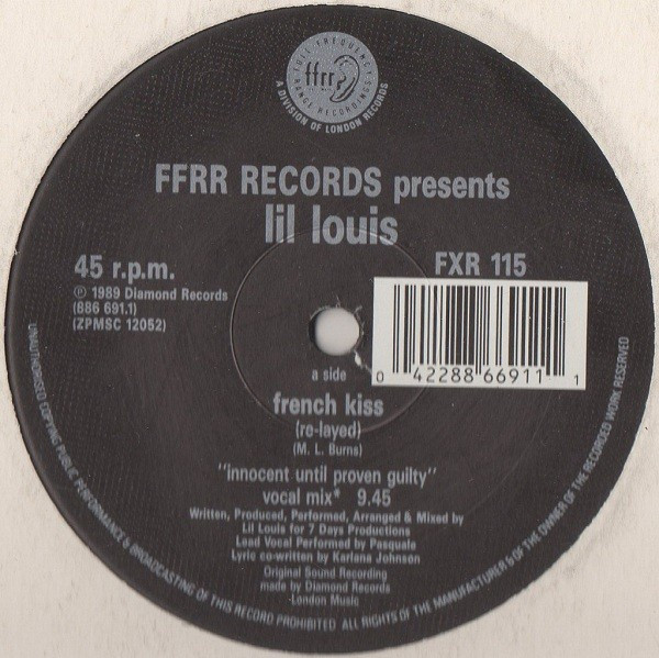 Lil' Louis - French Kiss (Remixes) - Used Vinyl Record 12" image 2