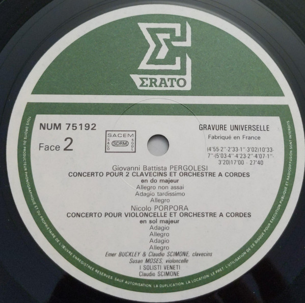 Giovanni Battista Pe - 4 Concertos - Used Vinyl Record image 4