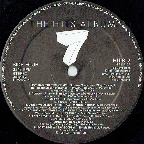 Various - Hits Album 7 - Used Vinyl Record image 8