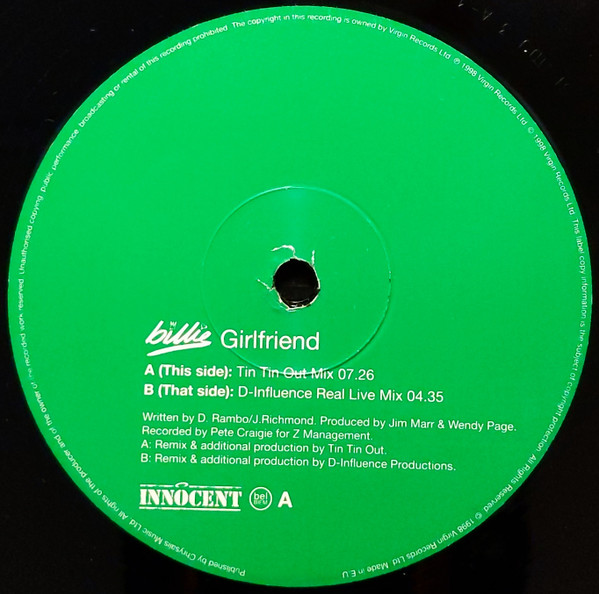 Billie Piper - Girlfriend - Used Vinyl Record 12" image 3