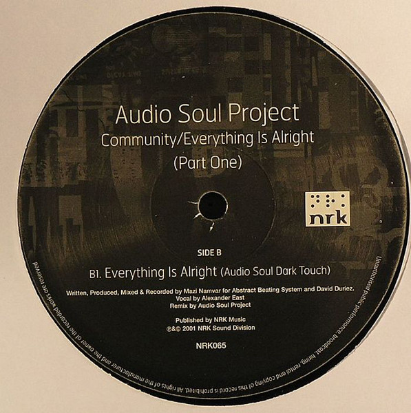Audio Soul Project - Community / Everything Is Alright (Part One) - U image 3