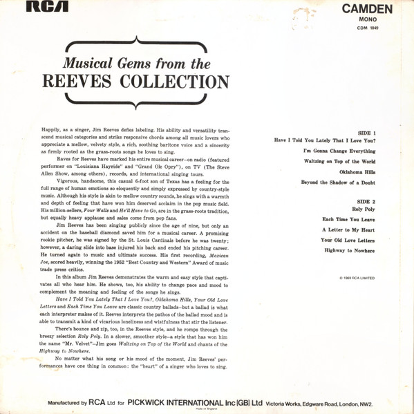 Jim Reeves - Have I Told You Lately That I Love You? - Used Vinyl Re image 2