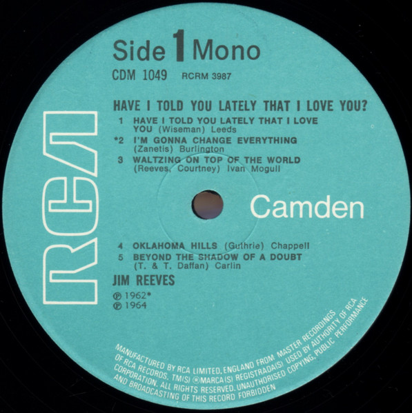 Jim Reeves - Have I Told You Lately That I Love You? - Used Vinyl Re image 3