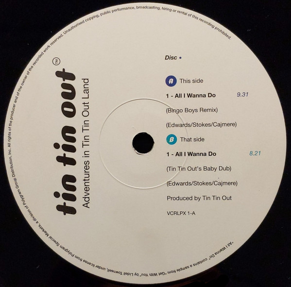 Tin Tin Out - Adventures In  Land - Used Vinyl Record 12" image 3