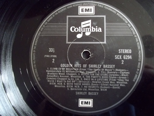 Shirley Bassey - Golden Hits Of - Used Vinyl Record image 4
