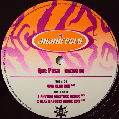 Que Pasa - Dream On - Used Vinyl Record 12" image 3