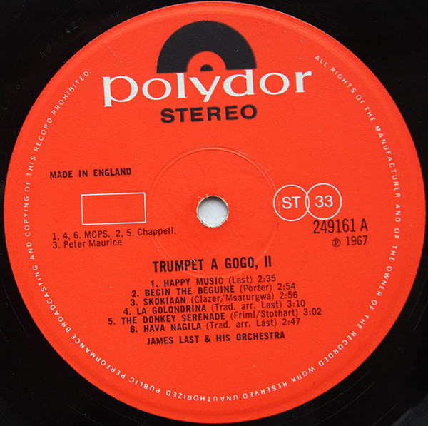 James Last - Trumpet A Gogo 2 - Used Vinyl Record image 3