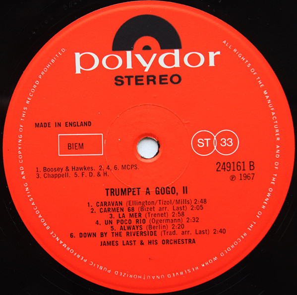 James Last - Trumpet A Gogo 2 - Used Vinyl Record image 4