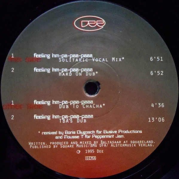 Dee - Feeling Hm-Pa-Paa-Paaa - Used Vinyl Record 12" image 2