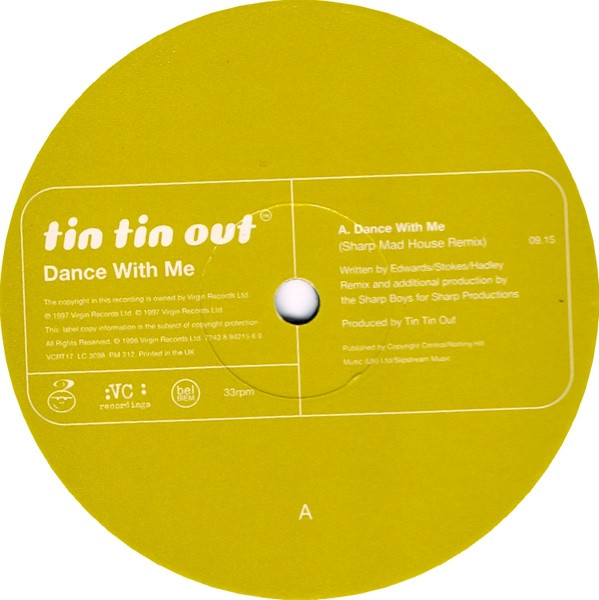 Tin Tin Out - Dance With Me - Used Vinyl Record 12" image 3