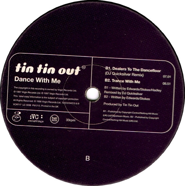 Tin Tin Out - Dance With Me - Used Vinyl Record 12" image 4