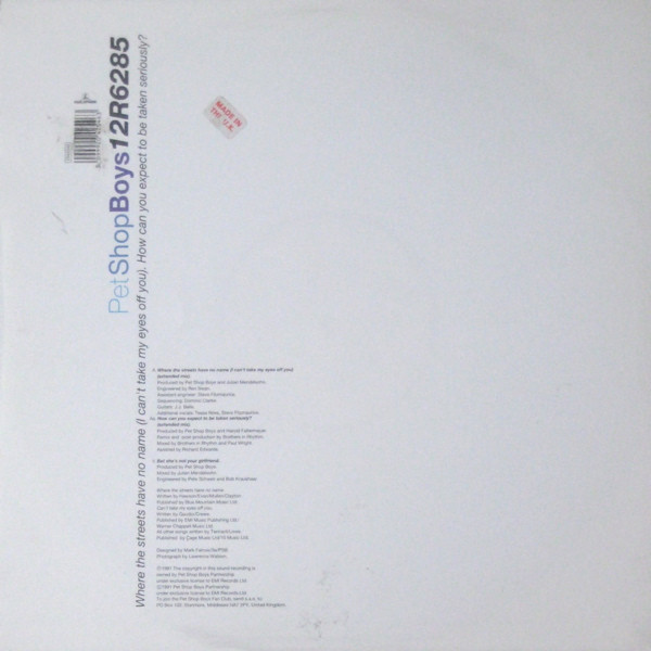 Pet Shop Boys - Where The Streets Have No Name (I Can't Take My Eyes image 2