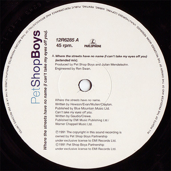 Pet Shop Boys - Where The Streets Have No Name (I Can't Take My Eyes image 3