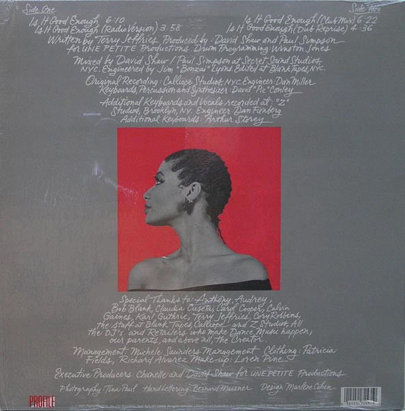 Chanelle - Is It Good Enough - Used Vinyl Record 12" image 2