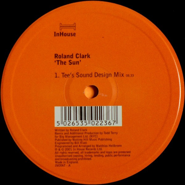 Roland Clark - Sun - Used Vinyl Record 12" image 2