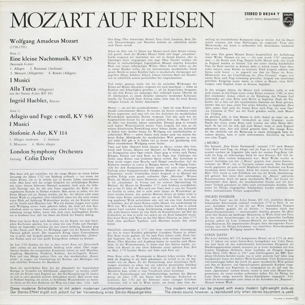 Wolfgang Amadeus Moz - Mozart Auf Reisen - Used Vinyl Record image 2