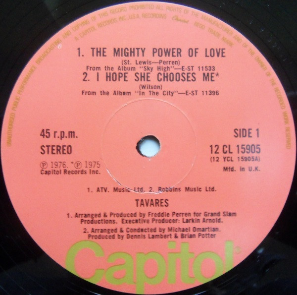 Tavares - Mighty Power Of Love - Used Vinyl Record 12" image 3