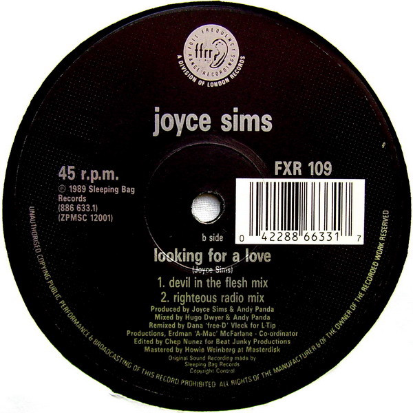 Joyce Sims - Looking For A Love ("Free-D" Remixes) - Used Vinyl Recor image 4