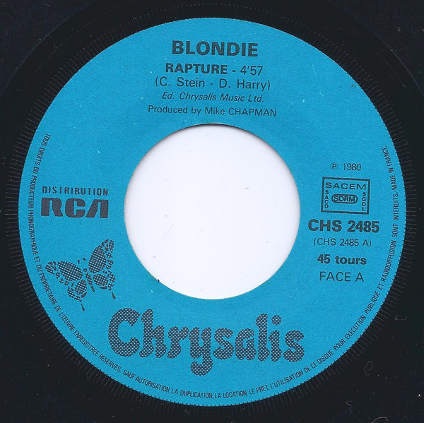 Blondie - Rapture - Used Vinyl Record 7" image 3