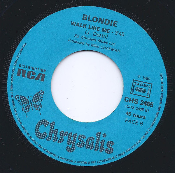 Blondie - Rapture - Used Vinyl Record 7" image 4