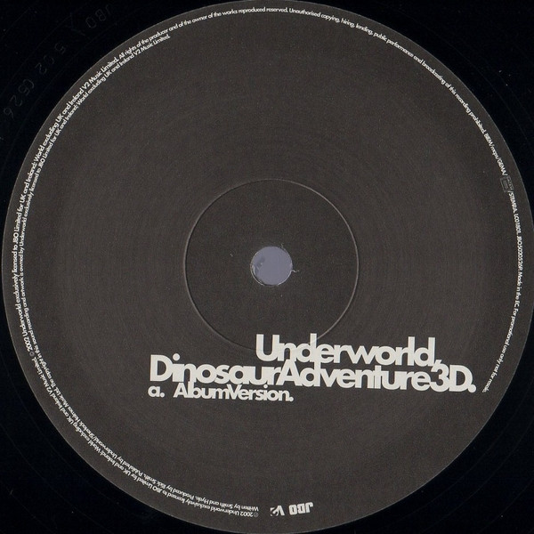 Underworld - Dinosaur Adventure 3D - Used Vinyl Record 12" image 2