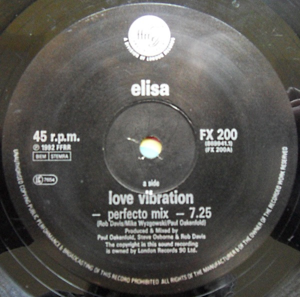 Elisa - Love Vibration - Used Vinyl Record 12" image 2