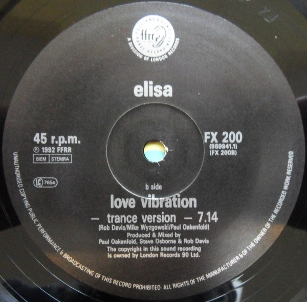 Elisa - Love Vibration - Used Vinyl Record 12" image 3