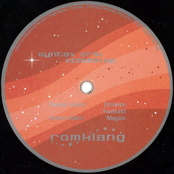 Syntax Erik - Echelon EP - Used Vinyl Record 12" image 2