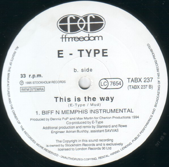 E-Type - This Is The Way - Used Vinyl Record 12" image 4