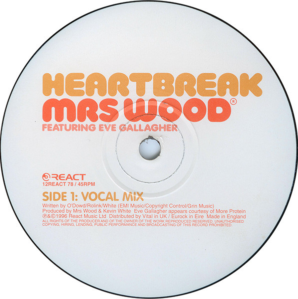 Mrs. Wood - Heartbreak - Used Vinyl Record 12" image 2