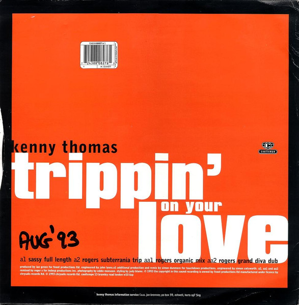 Kenny Thomas - Trippin' On Your Love - Used Vinyl Record 12" image 2
