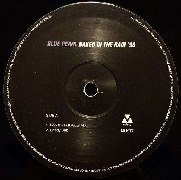 Blue Pearl - Naked In The Rain '98 - Used Vinyl Record 12" image 3