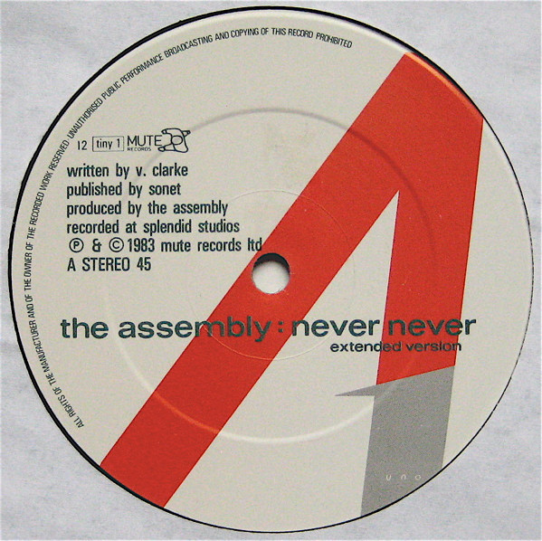Assembly - Never Never (Extended Version) - Used Vinyl Record 12 image 3