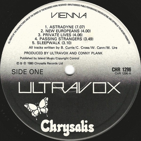 Ultravox - Vienna - Used Vinyl Record image 3