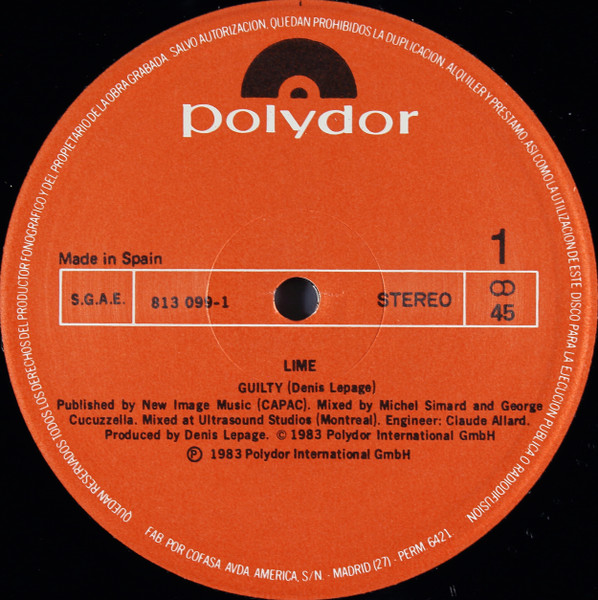 Lime - Guilty = Culpable - Used Vinyl Record 12" image 3