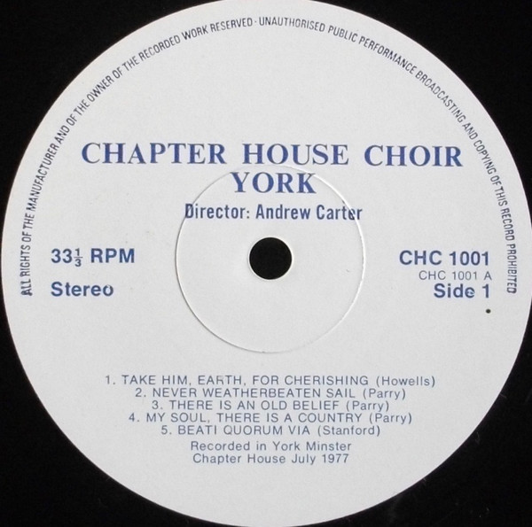 Chapter House Choir - Two Sides Of - Used Vinyl Record image 3