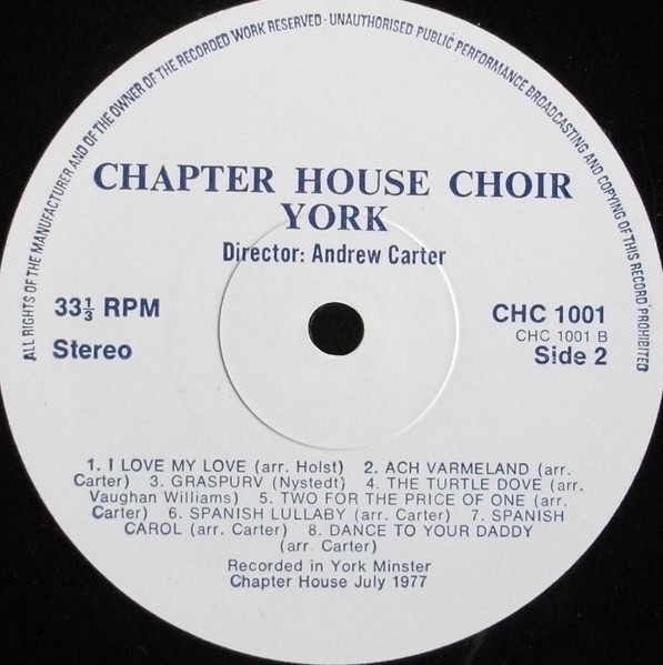 Chapter House Choir - Two Sides Of - Used Vinyl Record image 4
