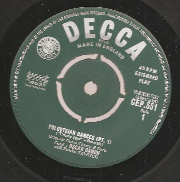 Alexander Borodin - Polovtsian Dances - Used Vinyl Record 7" image 3