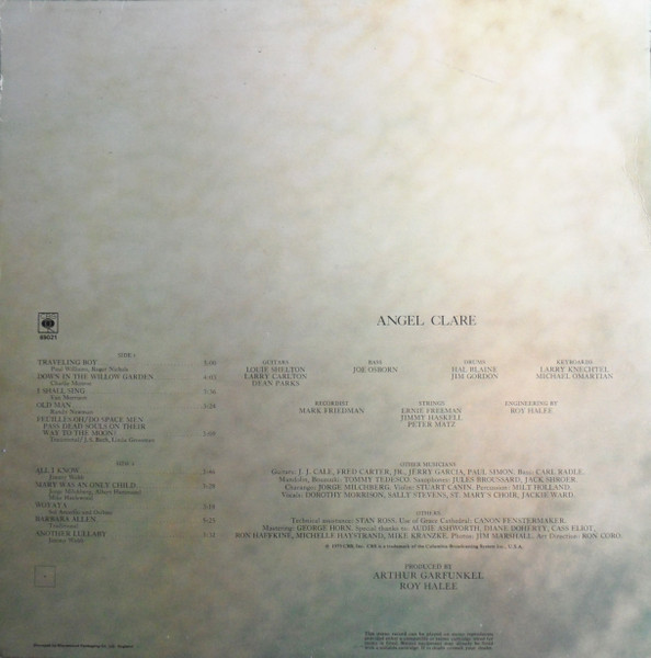 Art Garfunkel - Angel Clare - Used Vinyl Record image 2