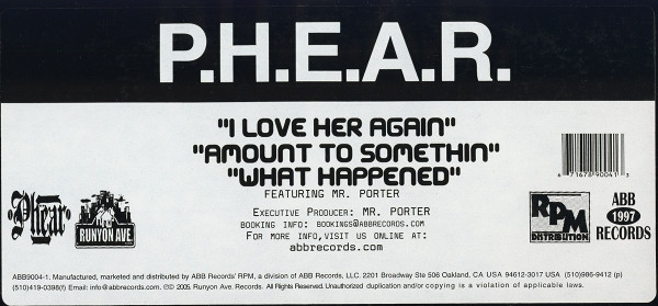 P.H.E.A.R. - I Love Her Again / Amount To Somethin / What Happened - image 2