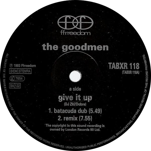 Good Men - Give It Up (Remix) - Used Vinyl Record 12" image 3