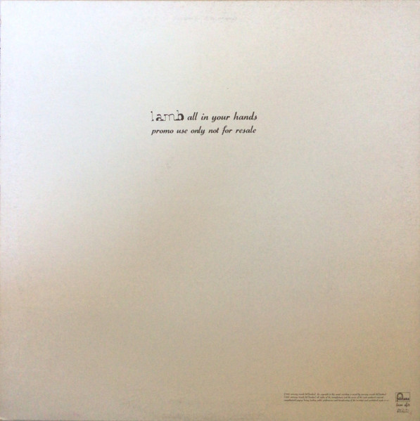 Lamb - All In Your Hands - Used Vinyl Record 12" image 2