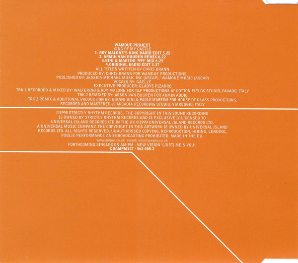 Wamdue Project - King Of My Castle - Used CD image 2