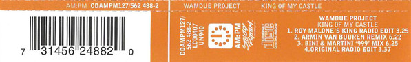 Wamdue Project - King Of My Castle - Used CD image 3
