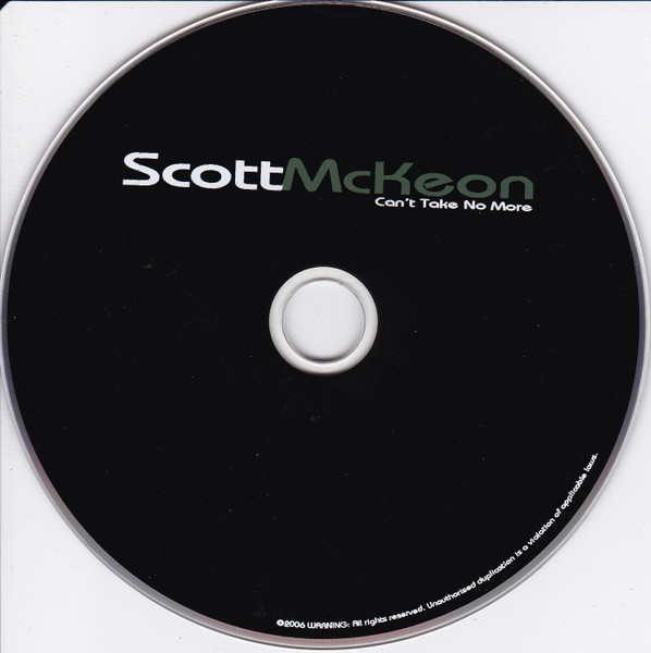 Scott McKeon - Can't Take No More - Used CD image 3