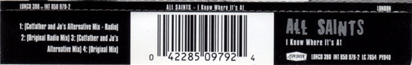 All Saints - I Know Where It's At - Used CD image 3