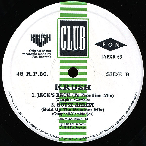 Krush - House Arrest (Burn Down The House!!) - Used Vinyl Record 12" image 4